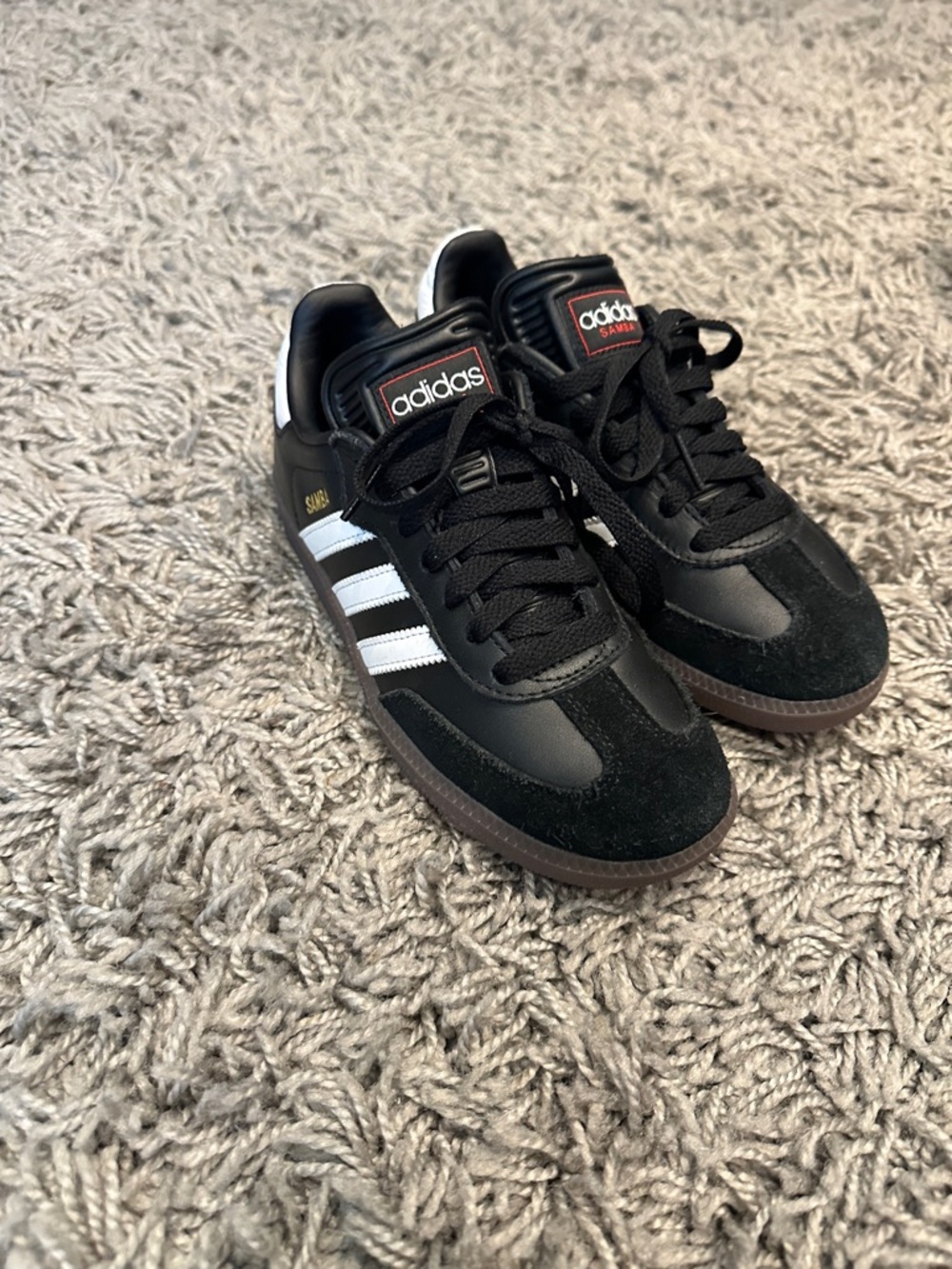 adidas Kids Samba Sneakers Black White Gum